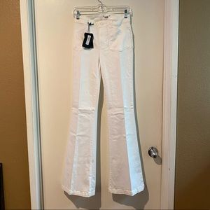 Paige white wide-legged jeans